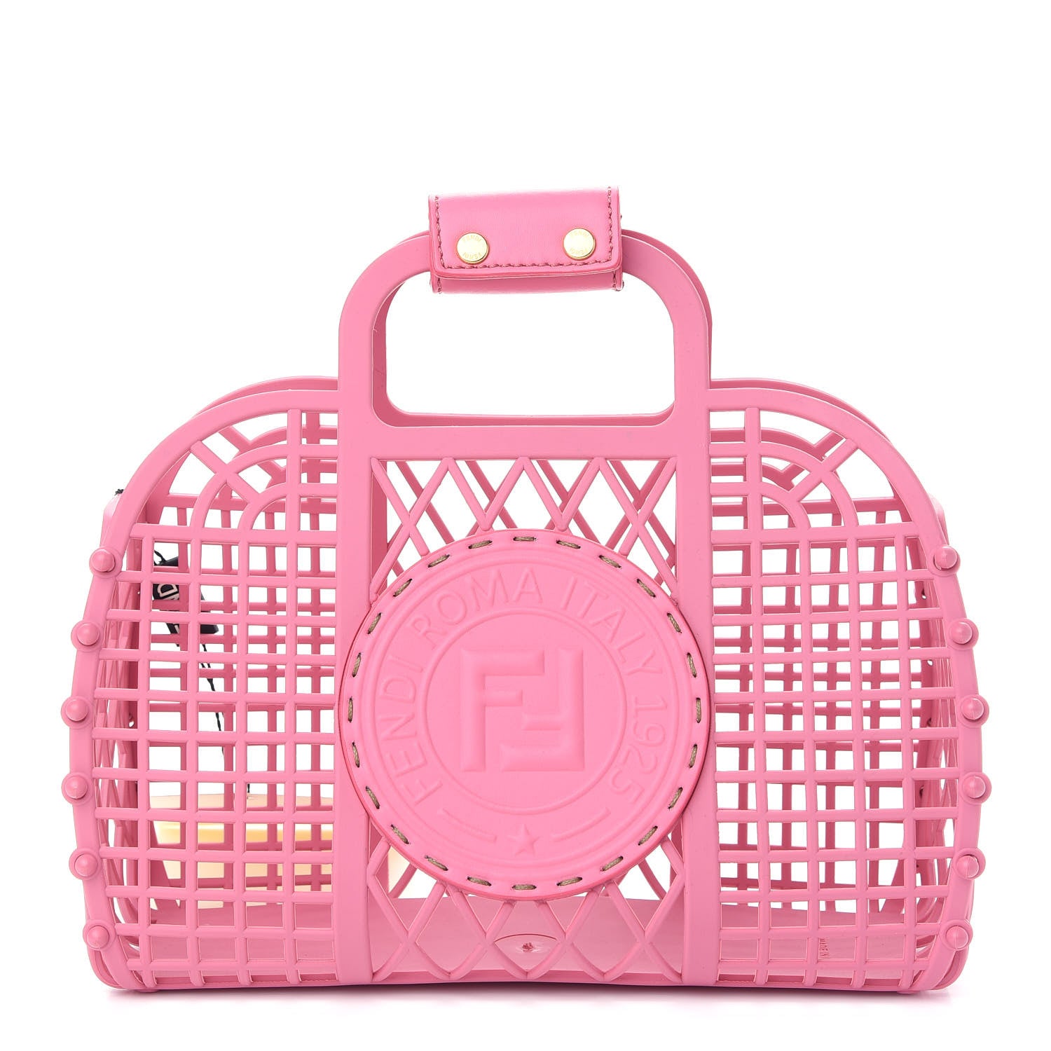 Fendi Recycled Plastic Vitello Liberty Matte Small Fendi Basket Rosa 1 of 10