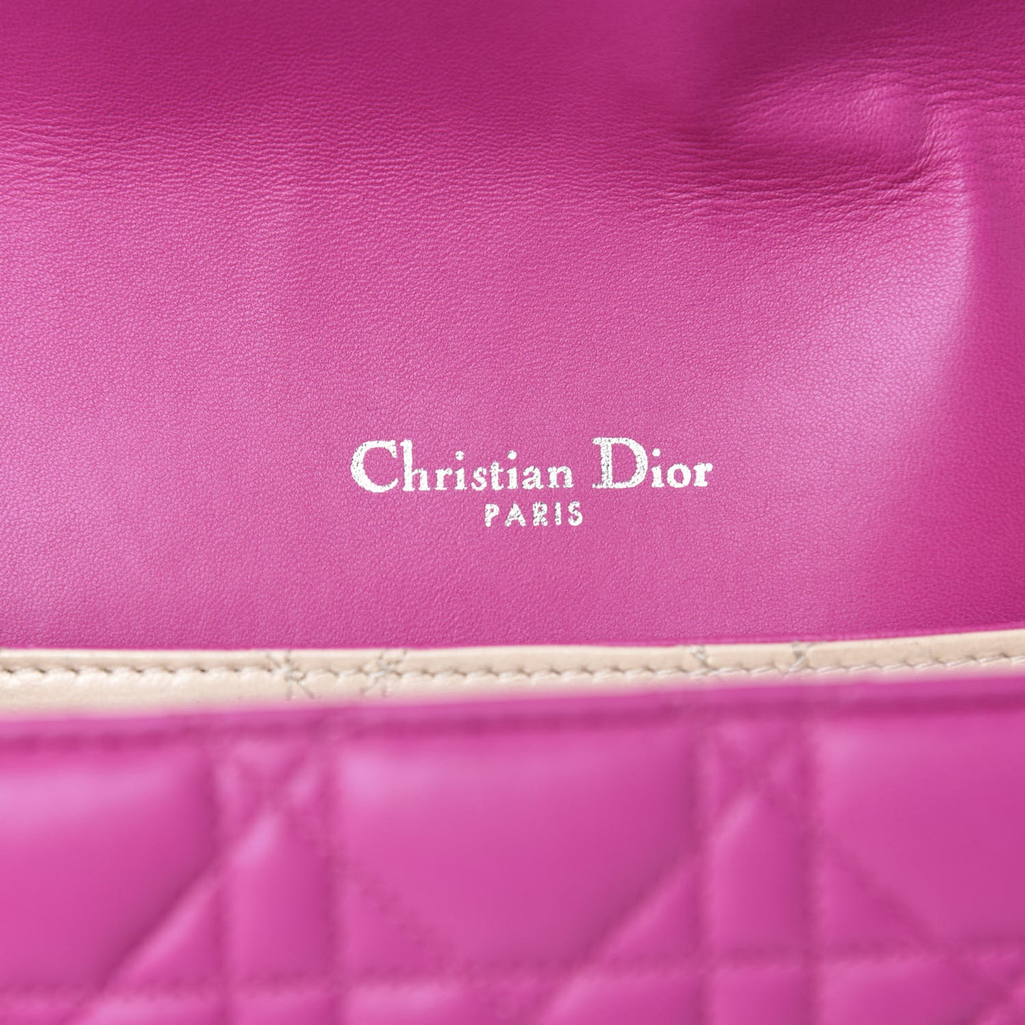 Lambskin Cannage Large Miss Dior Flap Pink