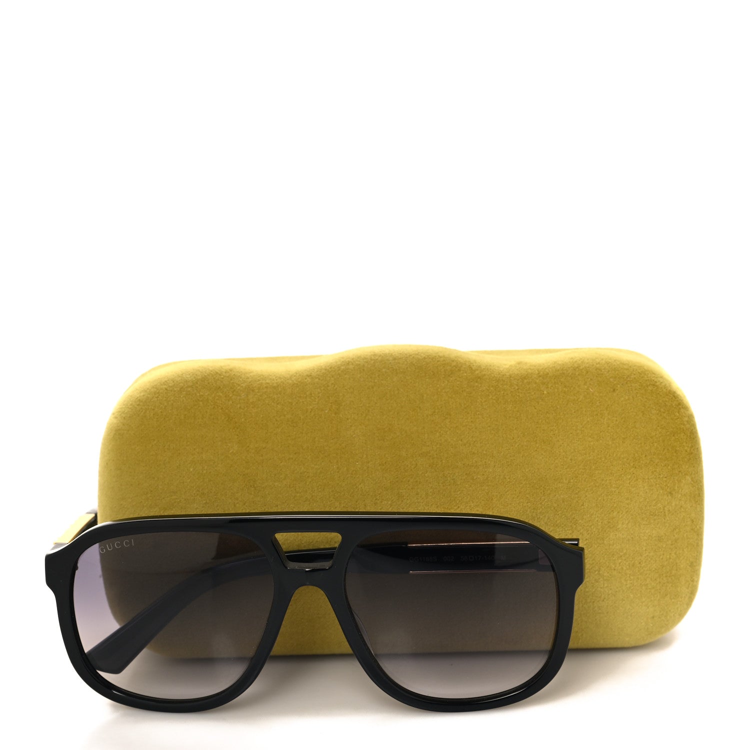 Gucci Acetate Square Frame GG1188S Sunglasses Black 7 of 7