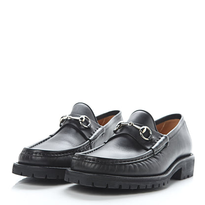 Gucci Laredo Calfskin Mens Horsebit Loafers 8.5 Black 3 of 9
