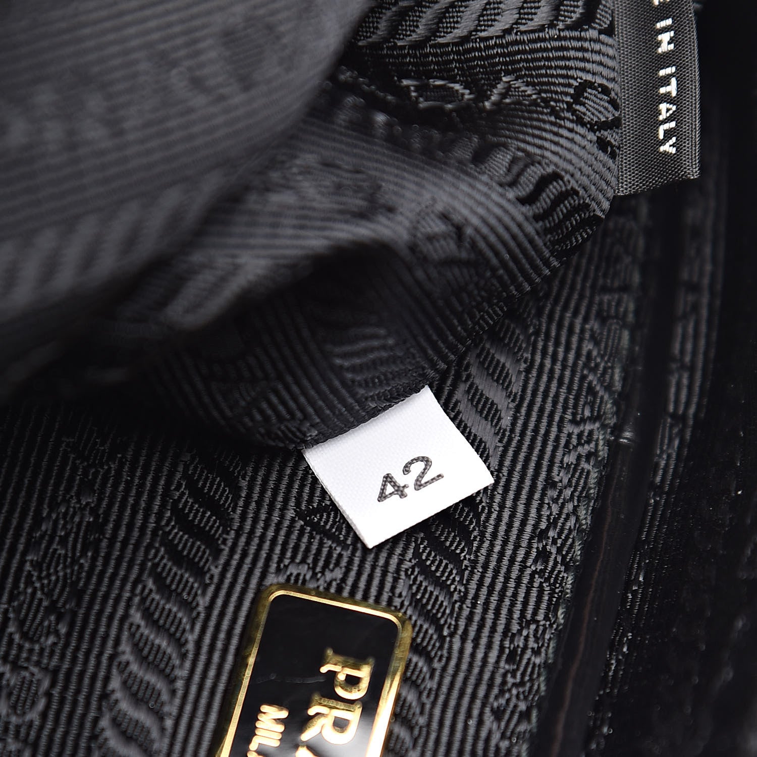 Prada Tessuto Nylon Spazzolato Bow Pochette Black 8 of 11