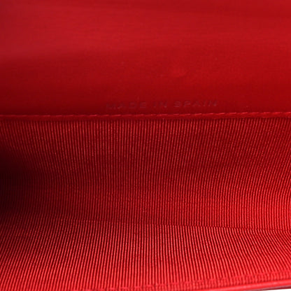Chanel Lambskin Quilted Flap Card Holder Red 5 of 9