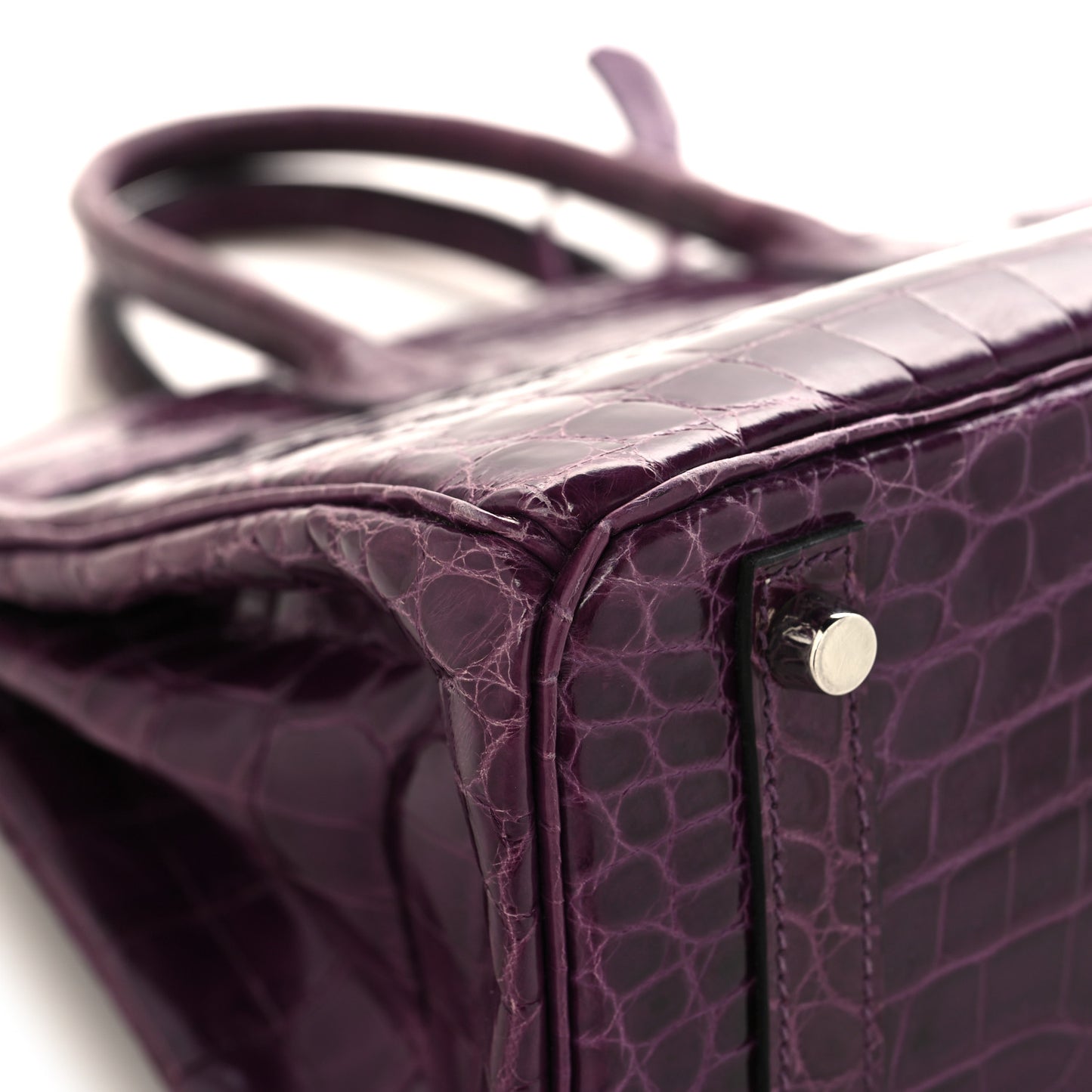 Shiny Niloticus Crocodile Birkin 30 Amethyst