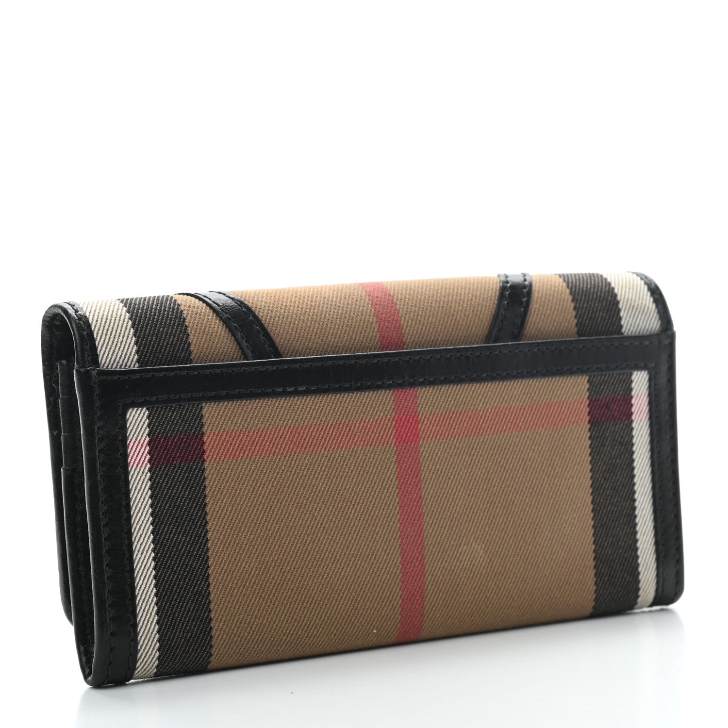 Burberry House Check Bridle Calfskin Penrose Continental Wallet Black 3 of 7