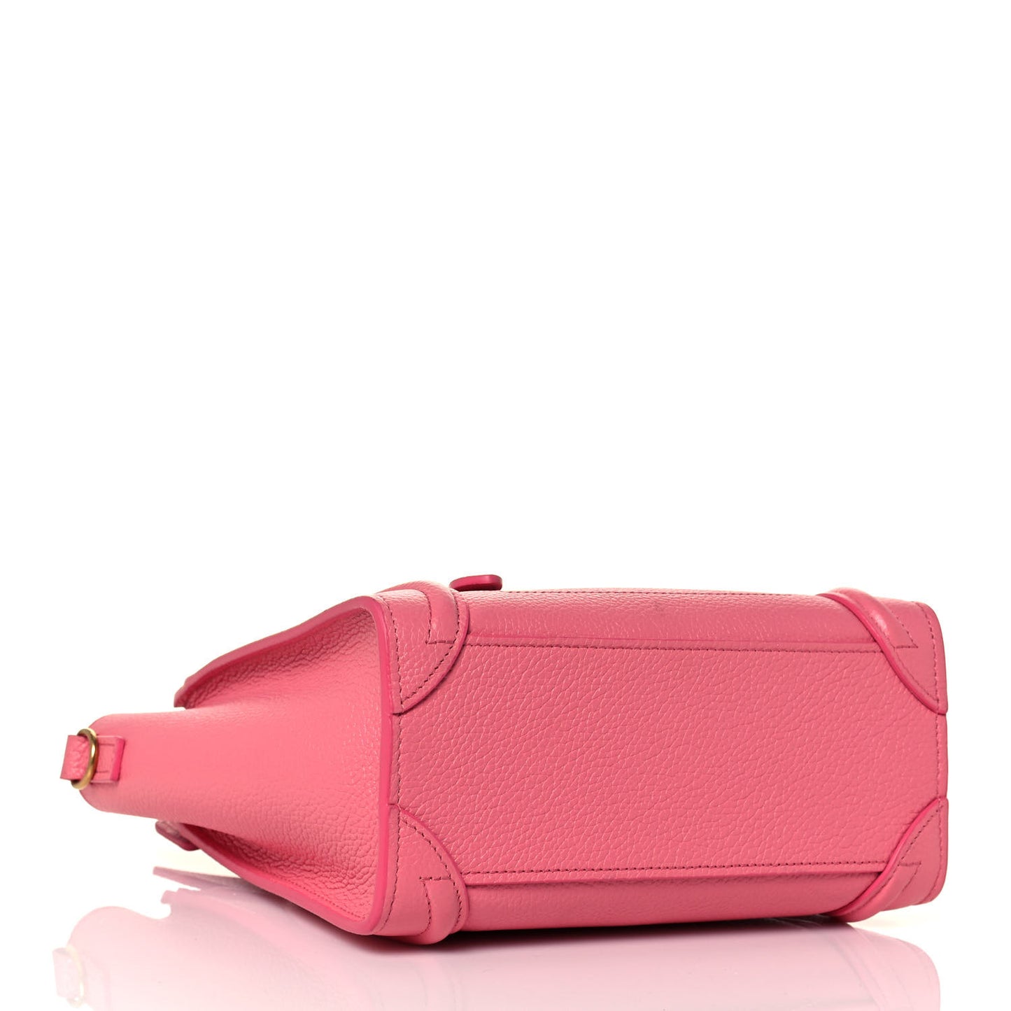 Drummed Calfskin Nano Luggage Flamingo