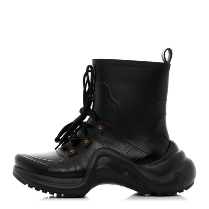 Louis Vuitton Mat Rubber Monogram LV Archlight Sneaker Boots 39 Black 1 of 10