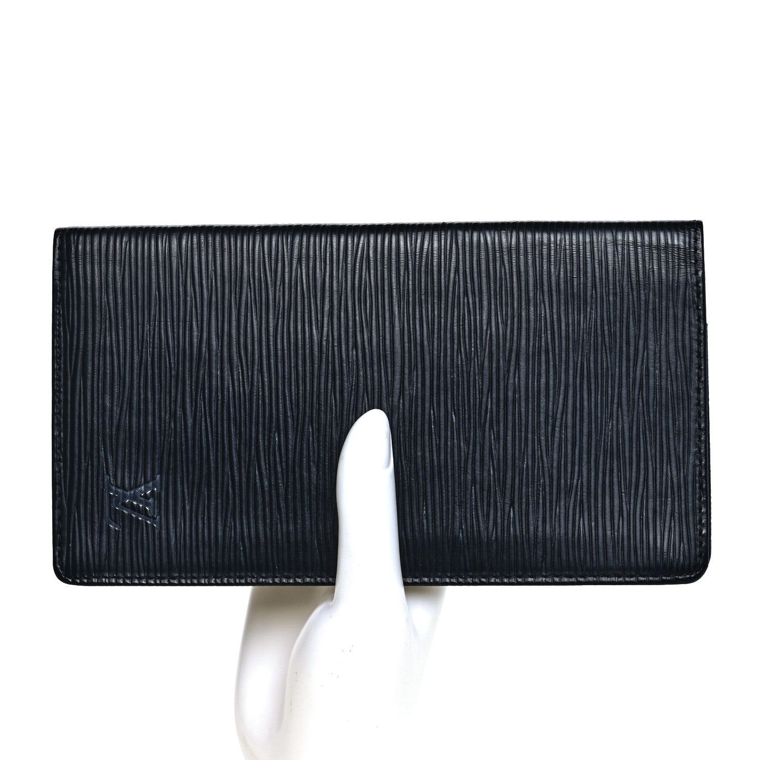 Louis Vuitton Epi Checkbook Organizer Wallet Black 2 of 6