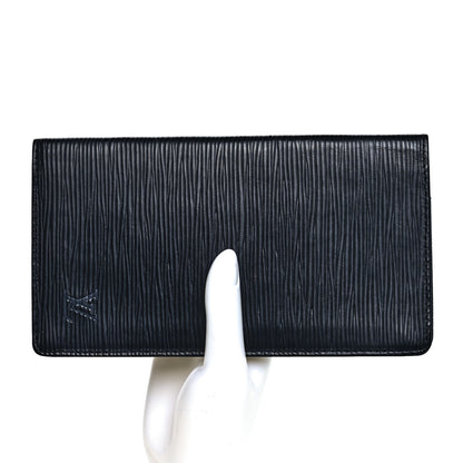 Louis Vuitton Epi Checkbook Organizer Wallet Black 2 of 6