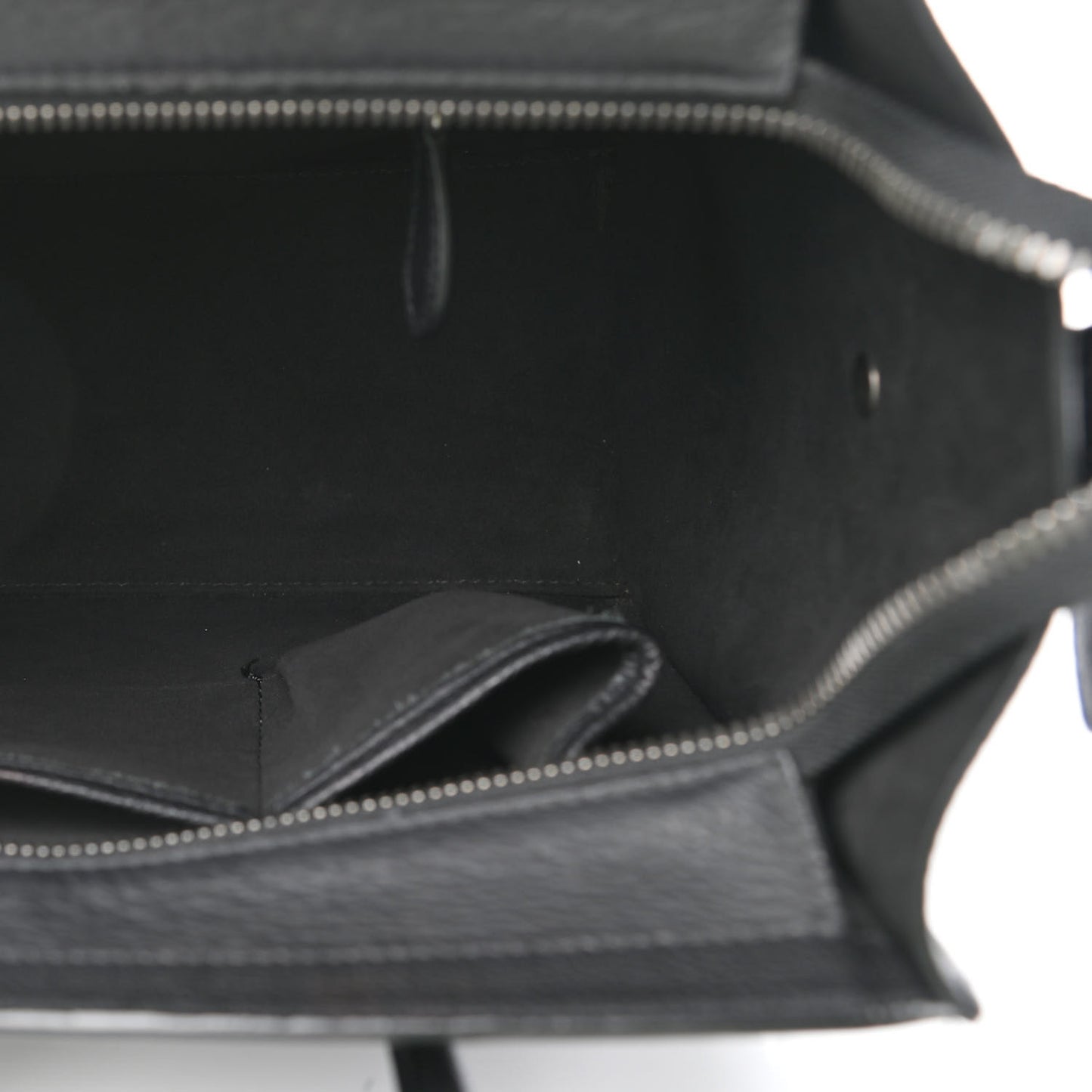 Drummed Calfskin Micro Luggage Black