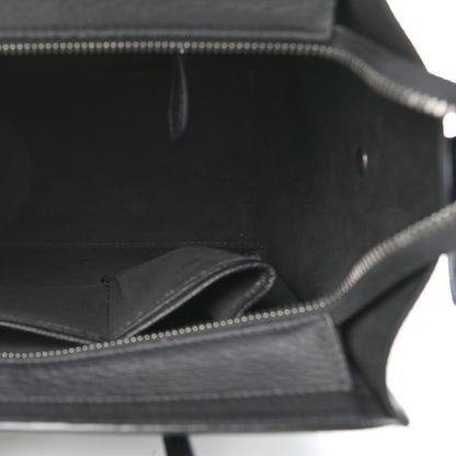Celine Drummed Calfskin Micro Luggage Black 5 of 9