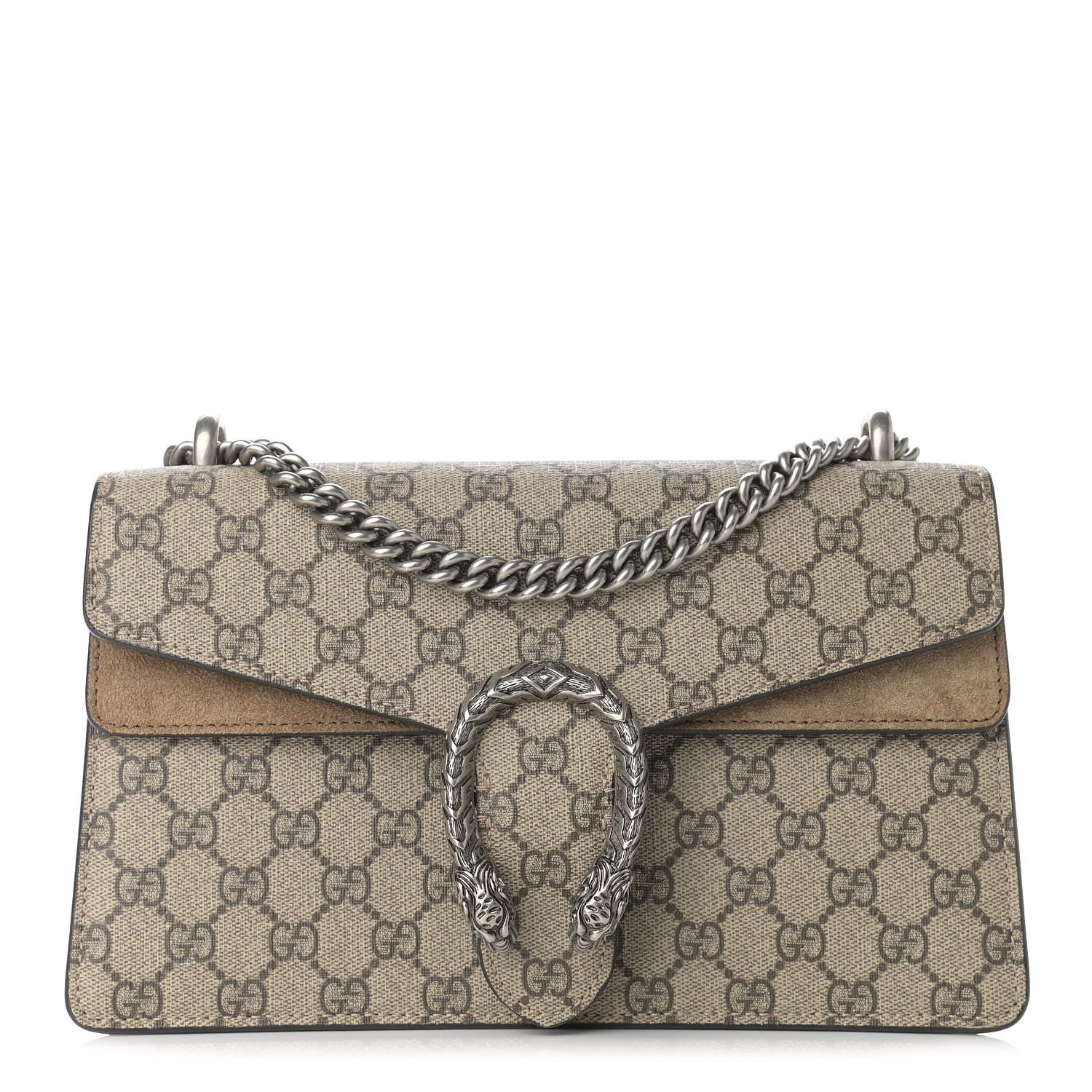 Gucci GG Supreme Monogram Small Dionysus Shoulder Bag Taupe 1 of 11