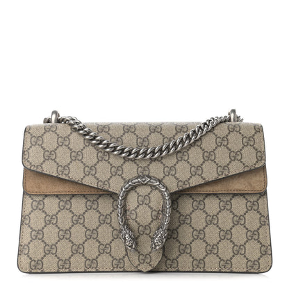 Gucci GG Supreme Monogram Small Dionysus Shoulder Bag Taupe 1 of 11
