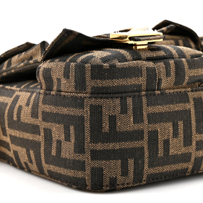 Fendi Fabric Jacquard FF 1974 Multipocket Baguette Tobacco Moro 9 of 10