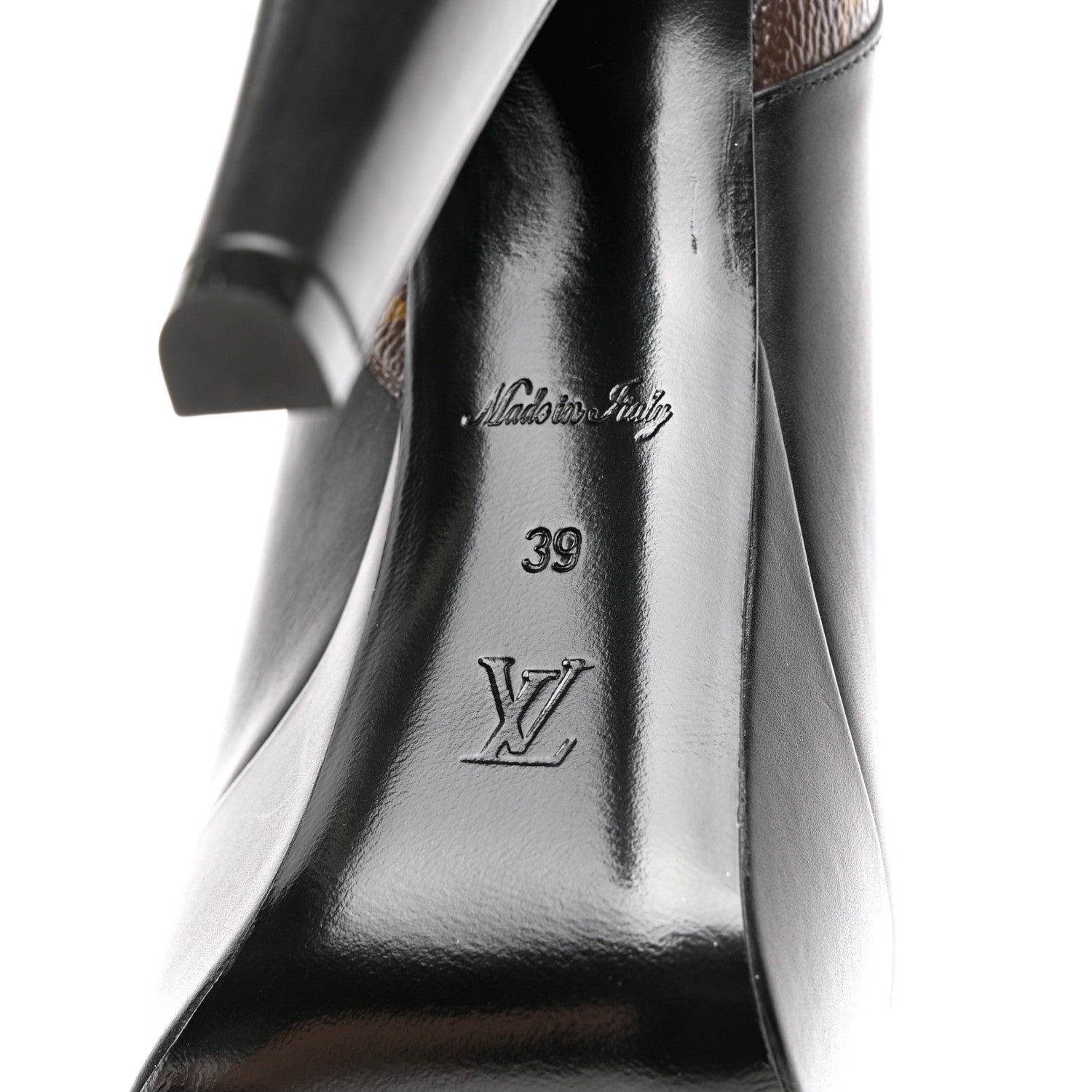 Louis Vuitton Calfskin Monogram Afterglow Platform Ankle Boots 39 Black 8 of 14