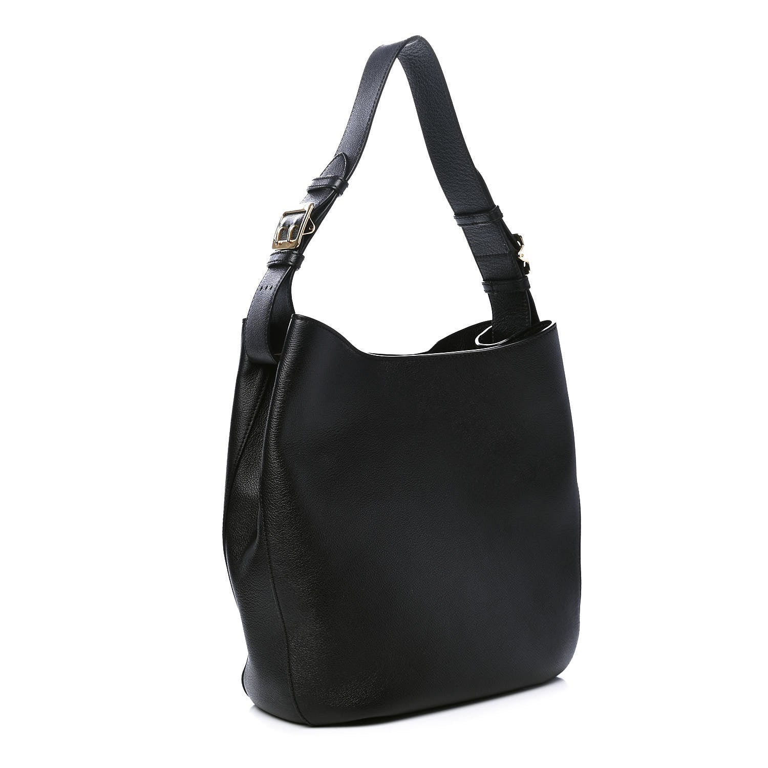 Burberry Grainy Calfskin Small Elmstone Hobo Black 2 of 6