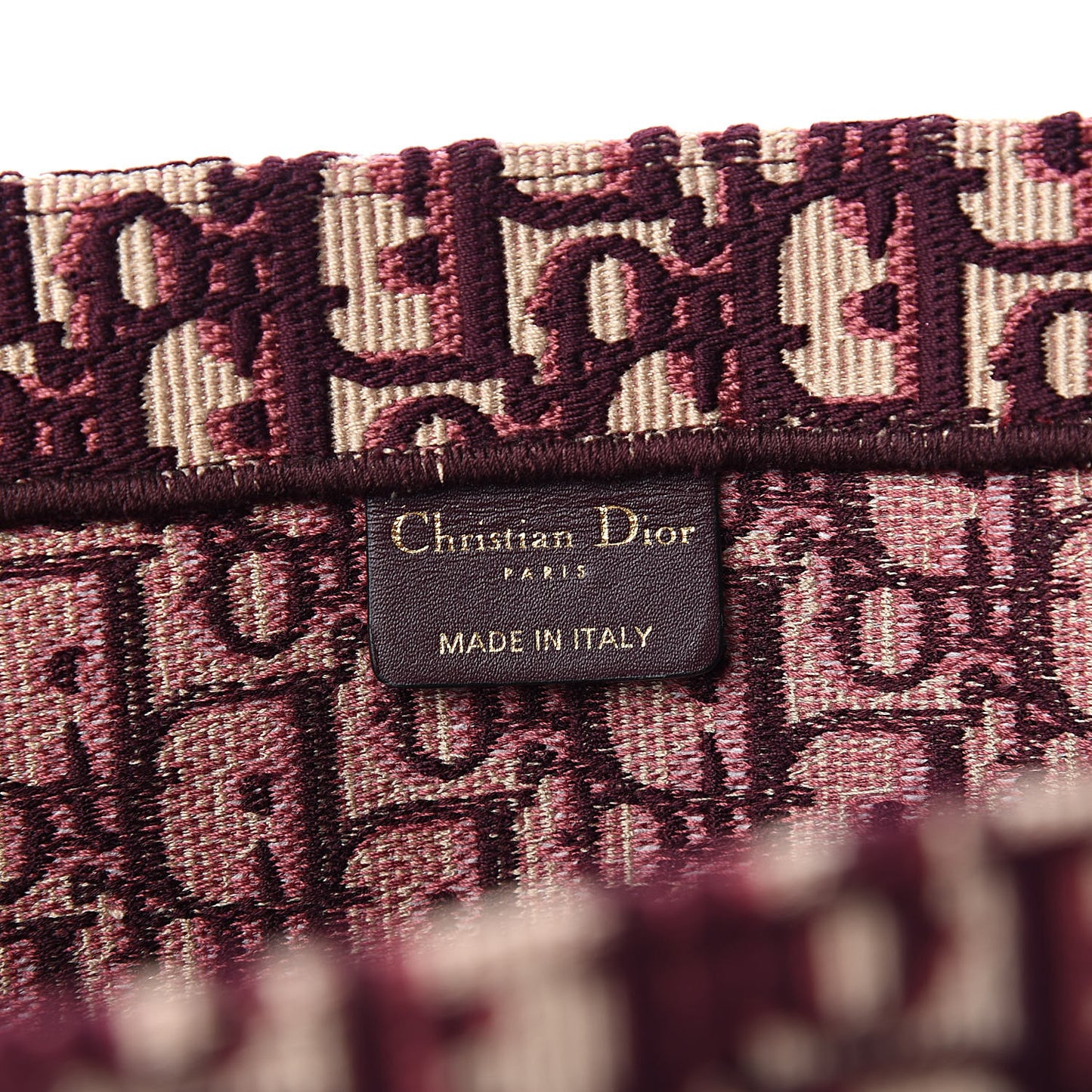 Oblique Medium Book Tote Burgundy Multicolor