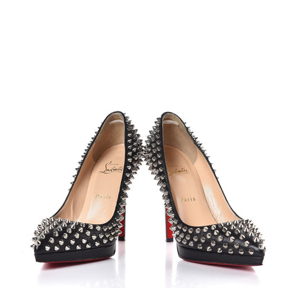 Christian Louboutin Nappa Pigalle Plato Spikes 120 Pumps 38 Black 6 of 9