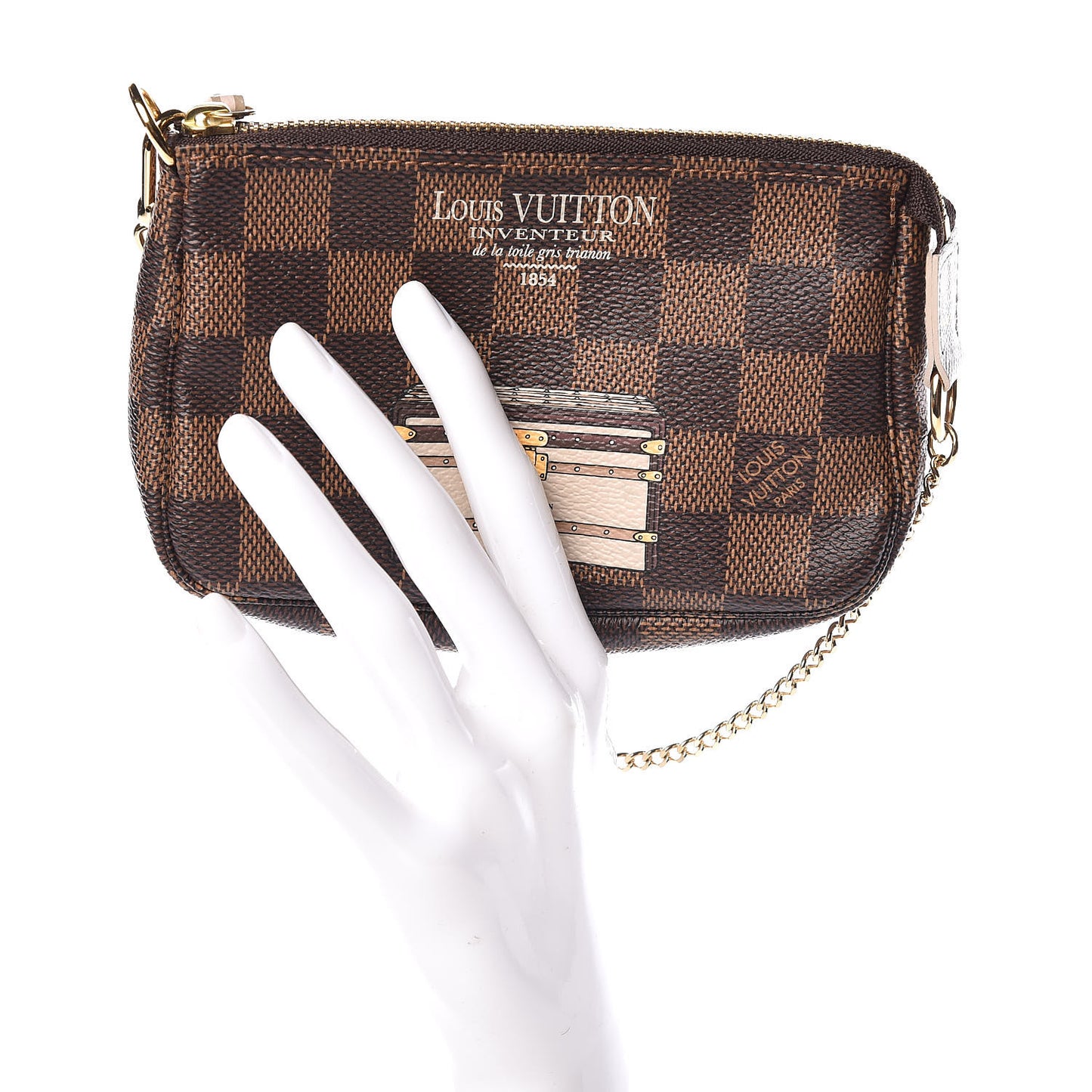 Damier Ebene Trunks and Locks Mini Pochette Accessories