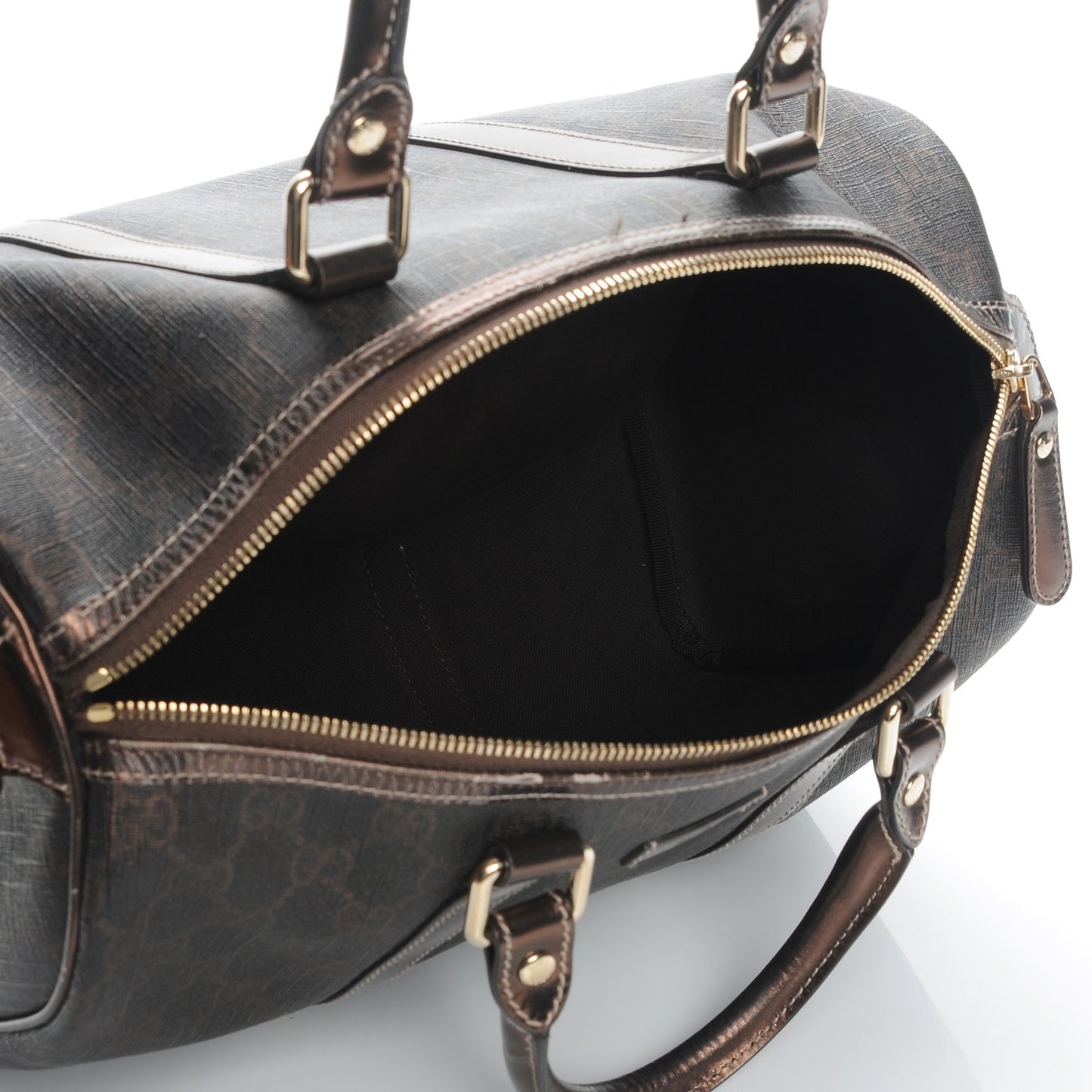 GG Plus Monogram Medium Joy Boston Dark Brown