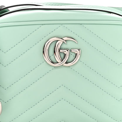 Gucci Calfskin Matelasse Mini GG Marmont Chain Shoulder Bag Water Green 8 of 10