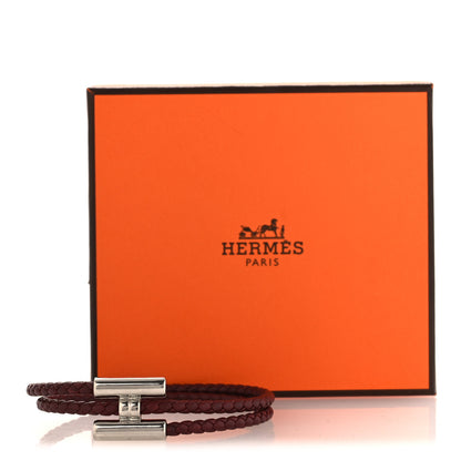 Hermes Swift Double Wrap Cord Tournis Tresse Bracelet T4 Terre 5 of 5