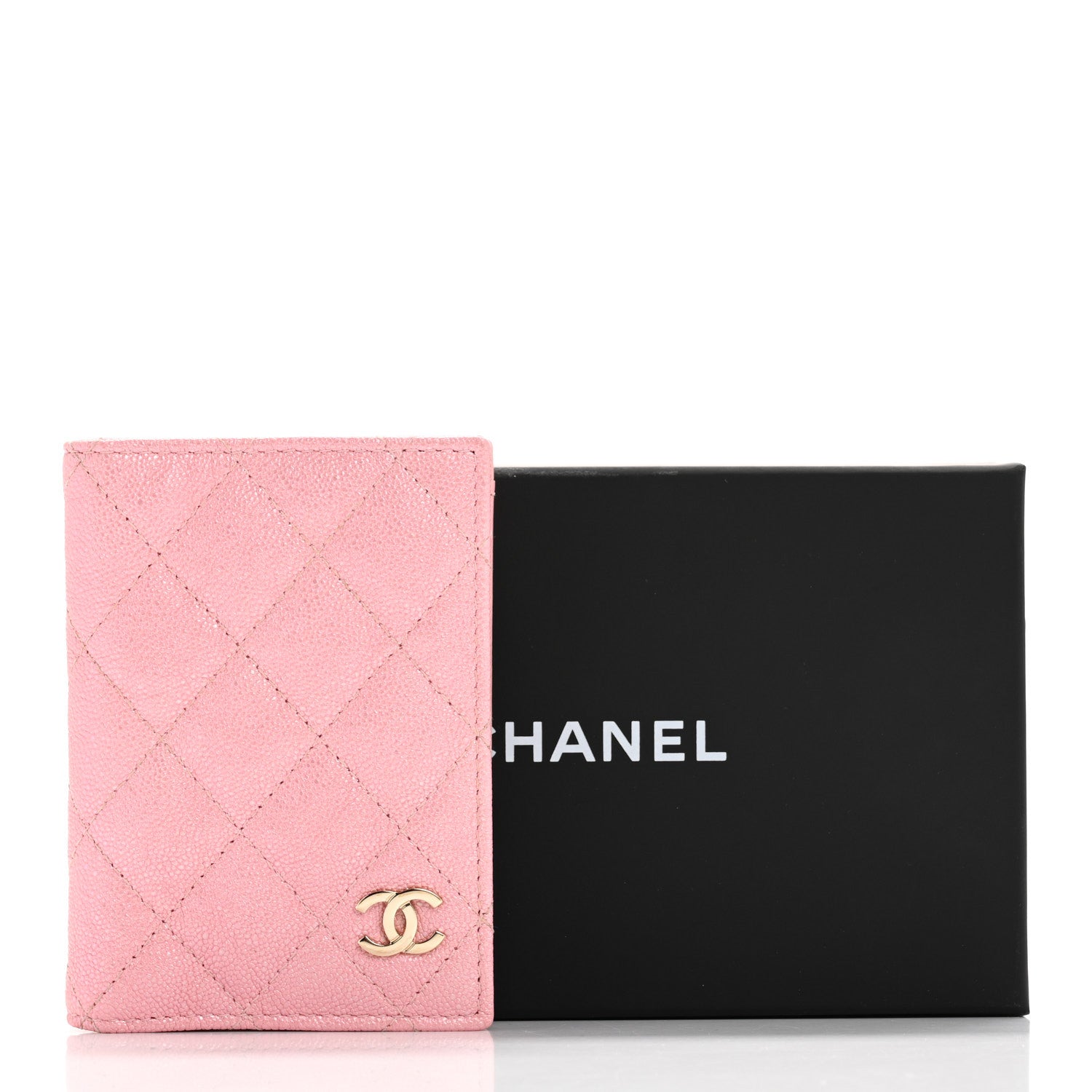 Chanel Iridescent Caviar Quilted Card Holder Wallet Rose Pink 8 of 8
