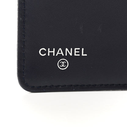 Chanel Caviar Timeless CC Yen Wallet Dark Blue 6 of 12