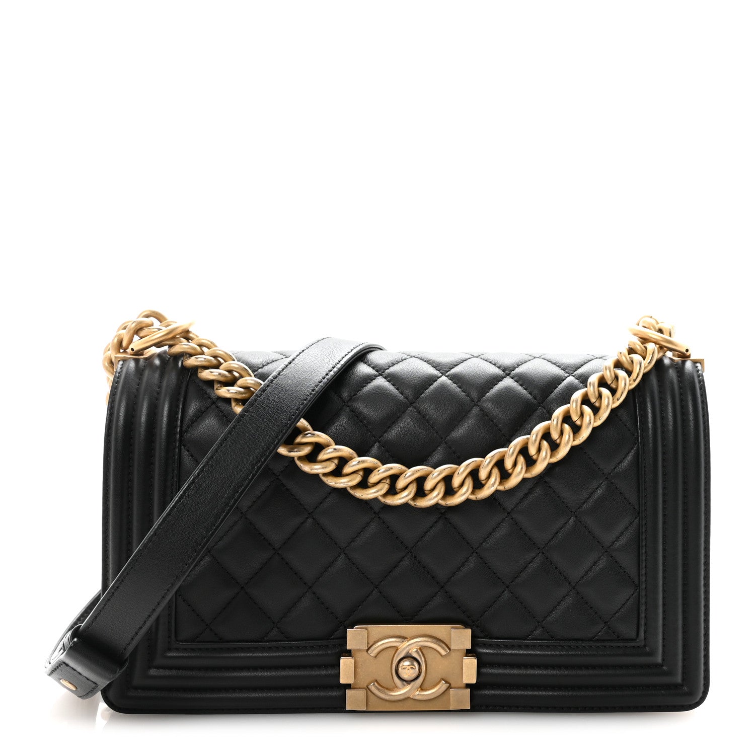 Chanel Calfskin Quilted Medium Boy Flap Black 1 of 10