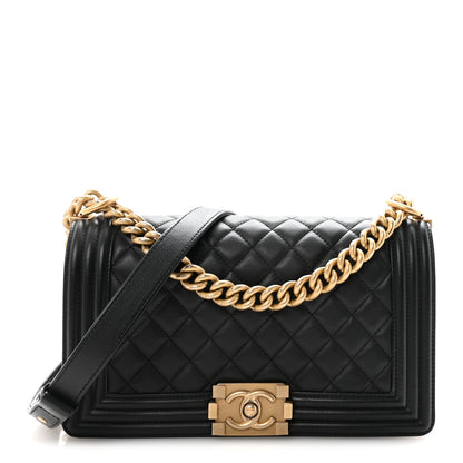 Chanel Calfskin Quilted Medium Boy Flap Black 1 of 10