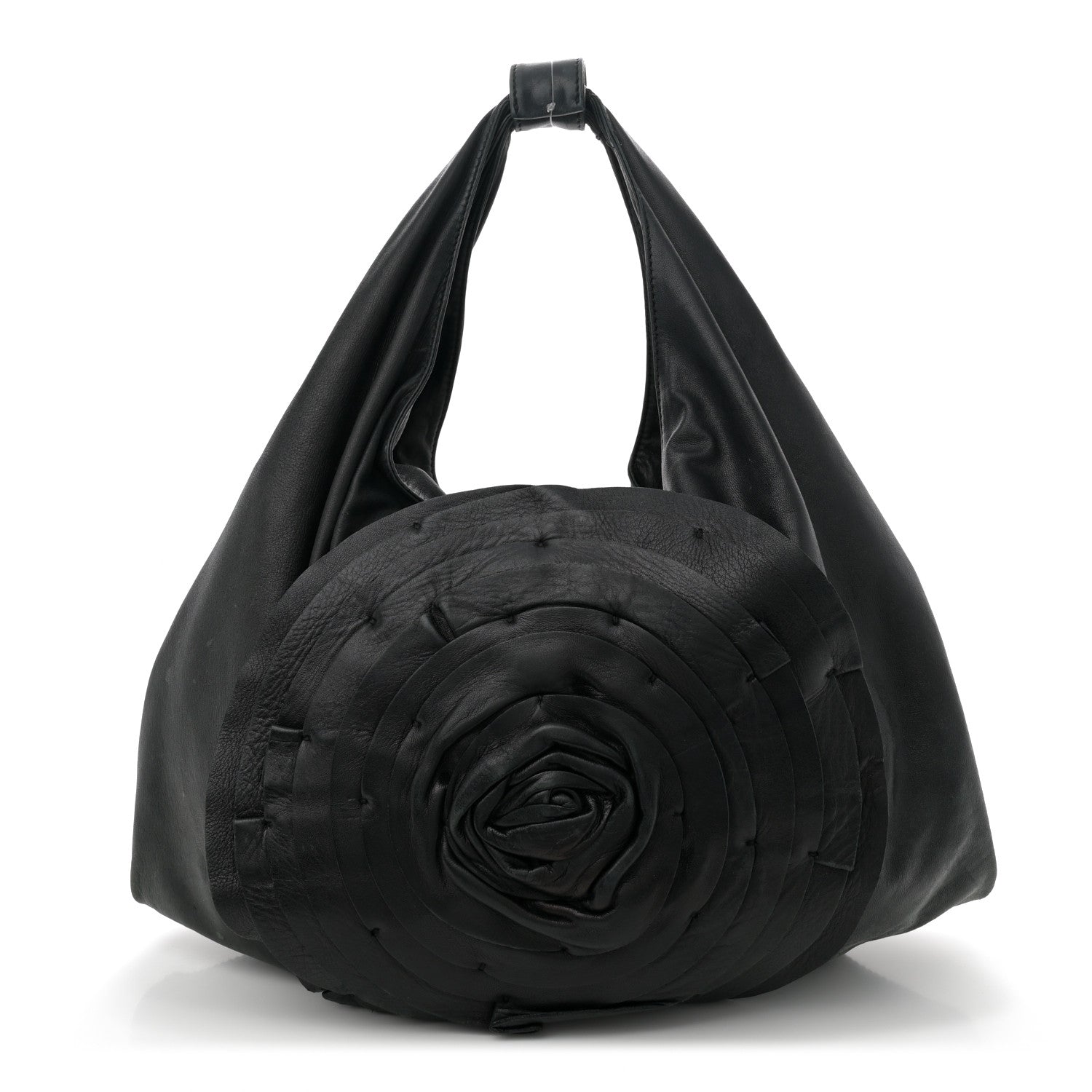 Valentino Garavani Nappa Petale Rose Hobo Black 1 of 15