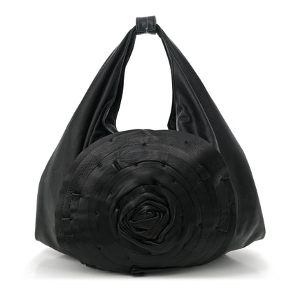 Valentino Garavani Nappa Petale Rose Hobo Black 1 of 15