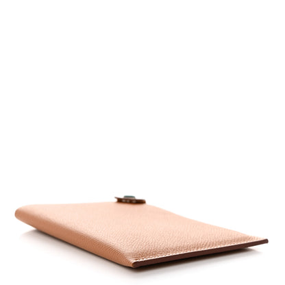 Hermes Epsom Tarmac Dot PM Passport Holder Gold Malachite 4 of 8
