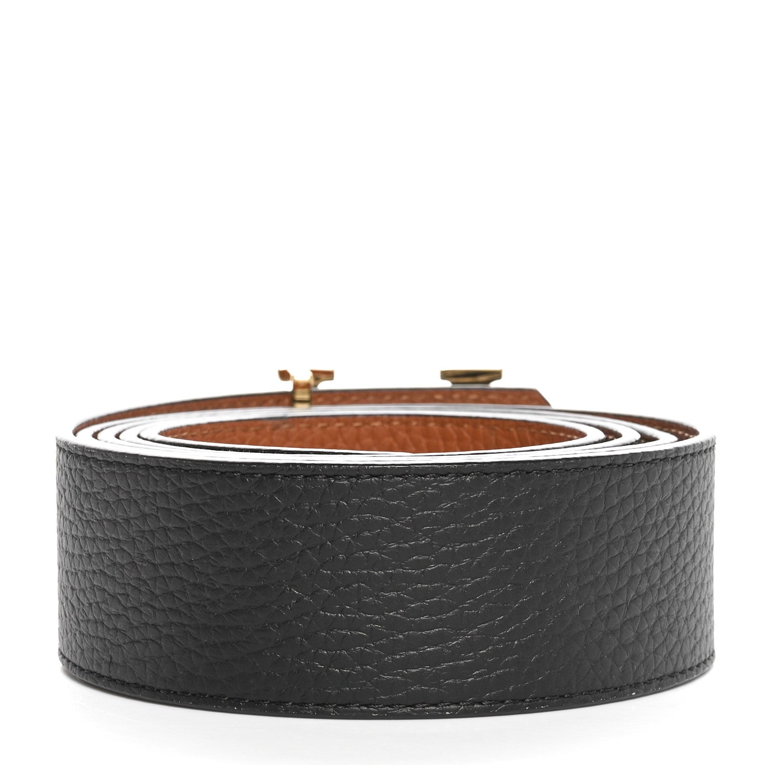 Louis Vuitton Taurillon Calfskin 30mm LV Initiales Reversible Belt 120 48 Black 2 of 5