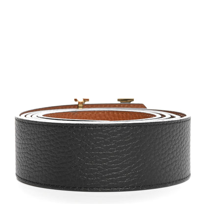 Louis Vuitton Taurillon Calfskin 30mm LV Initiales Reversible Belt 120 48 Black 2 of 5