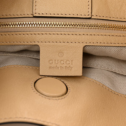 Gucci New Sakai Calfskin Lux Horsebit 1955 Tote Bag Bubble Tea 6 of 11