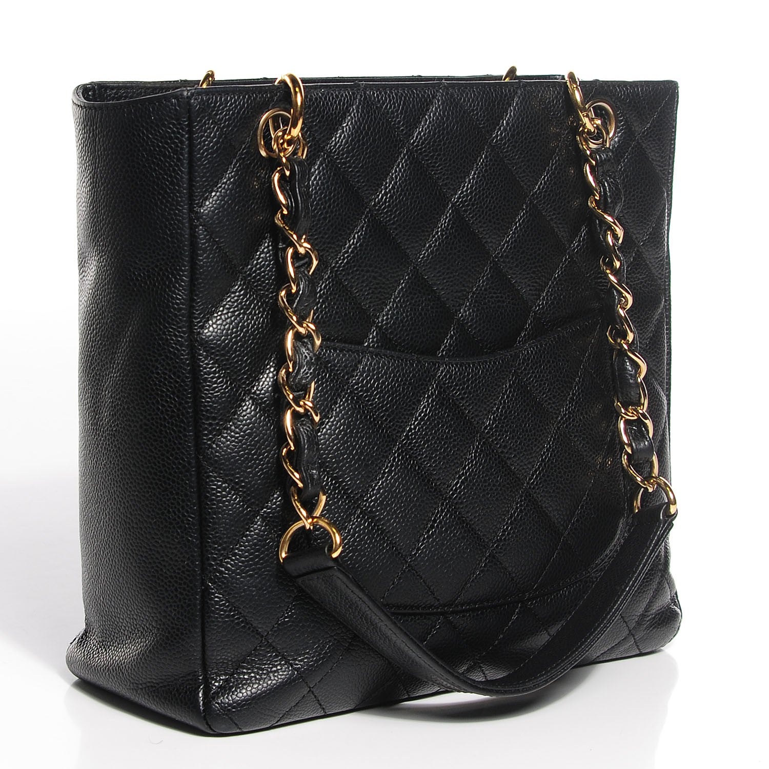 Chanel Caviar Quilted Petit Shopping Tote PST Black 3 of 8