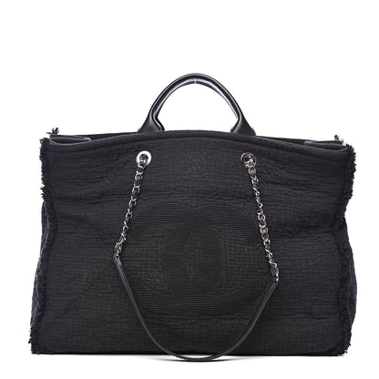 Chanel Canvas Extra Large Double Face Shopping Tote Black 1 of 10