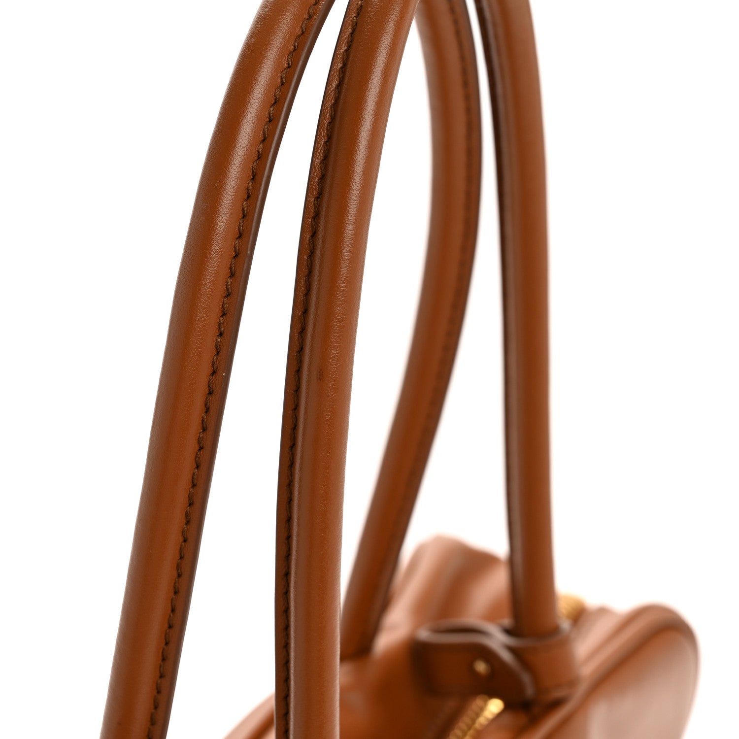 Miu Miu Soft Calf Softy Large Beau Top Handle Bag Cognac 11 of 13