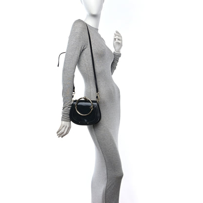 Chloe Patent Suede Small Nile Bracelet Bag Black 2 of 10