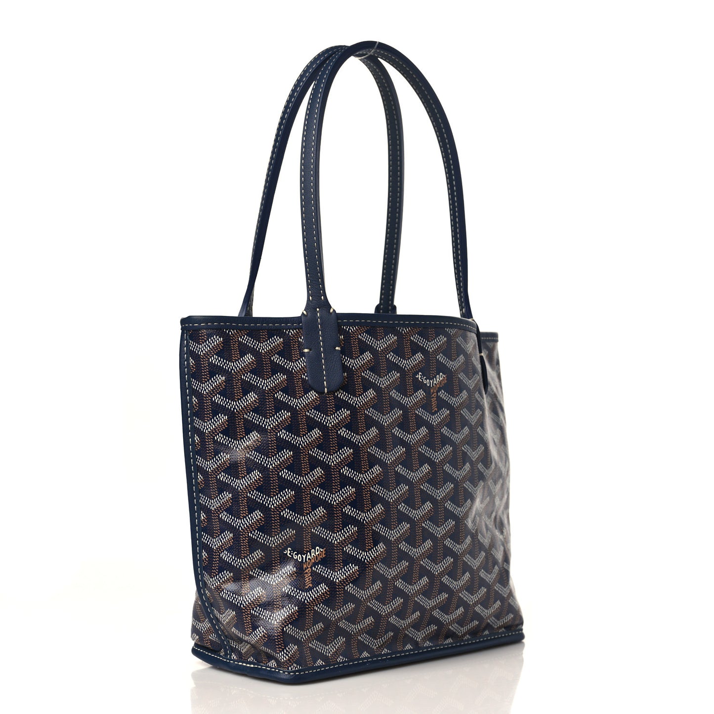 Goyardine Reversible Mini Anjou Navy
