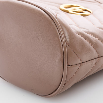 Gucci Calfskin Matelasse Mini GG Marmont 2.0 Bucket Bag Porcelain Rose 8 of 8