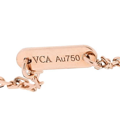 Van Cleef & Arpels 18K Rose Gold Carnelian Sweet Alhambra Bracelet 4 of 5