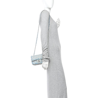Chanel Tweed Braid Mini Flap Blue White Navy 2 of 12