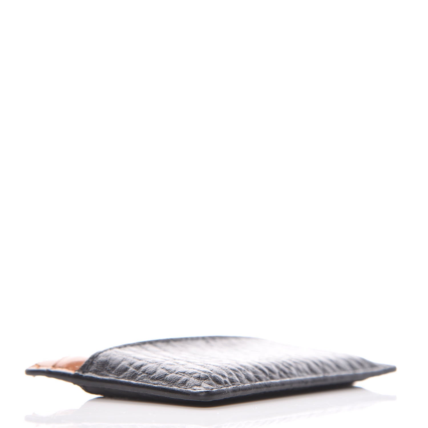 MCM Calfskin Visetos Mini Card Case Black Cognac 4 of 7