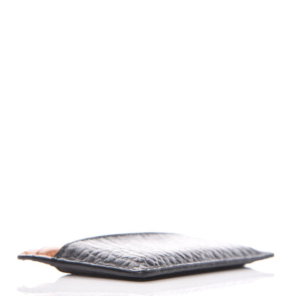 MCM Calfskin Visetos Mini Card Case Black Cognac 4 of 7