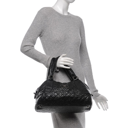 Chanel Aged Calfskin Coco Rider Bowling Bag Black 2 of 7