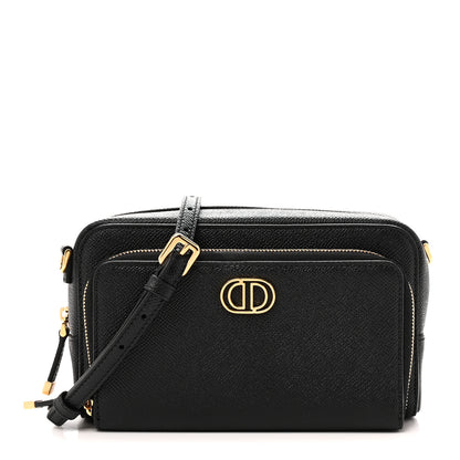 Christian Dior Grained Calfskin Caro Double Pouch Black 1 of 10