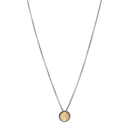 David Yurman Sterling Silver 18K Yellow Gold 8mm Petite Chatelaine Pendant Necklace 1 of 4