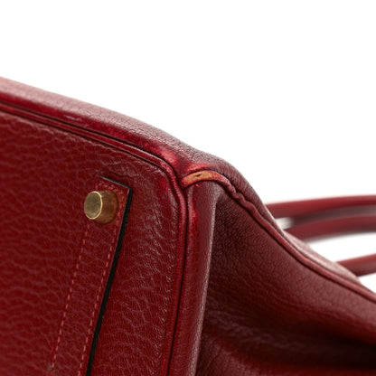 Hermes Chevre de Coromandel Birkin 35 Rouge H 10 of 20