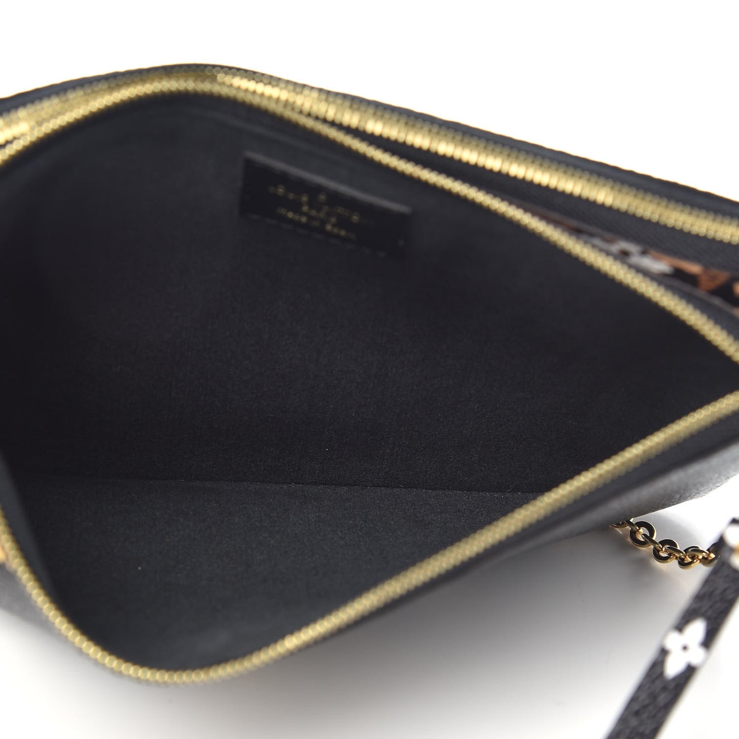 Monogram Giant Jungle Pochette Double Zip Black